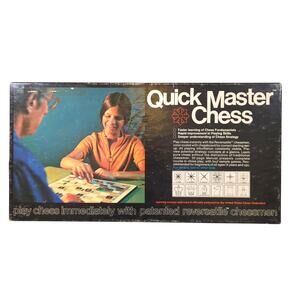 Vintage 1973 Quick Master Chess Learning Game - Complete Learning Games Inc